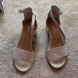 Tan strap heel, only worn a couple times